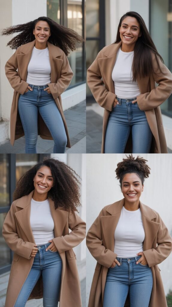 Oversized Coat with Skinny Jeans