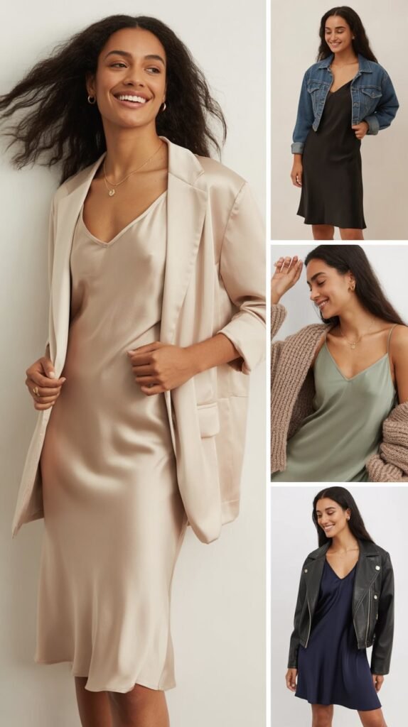 Slip Dress with Layering Pieces