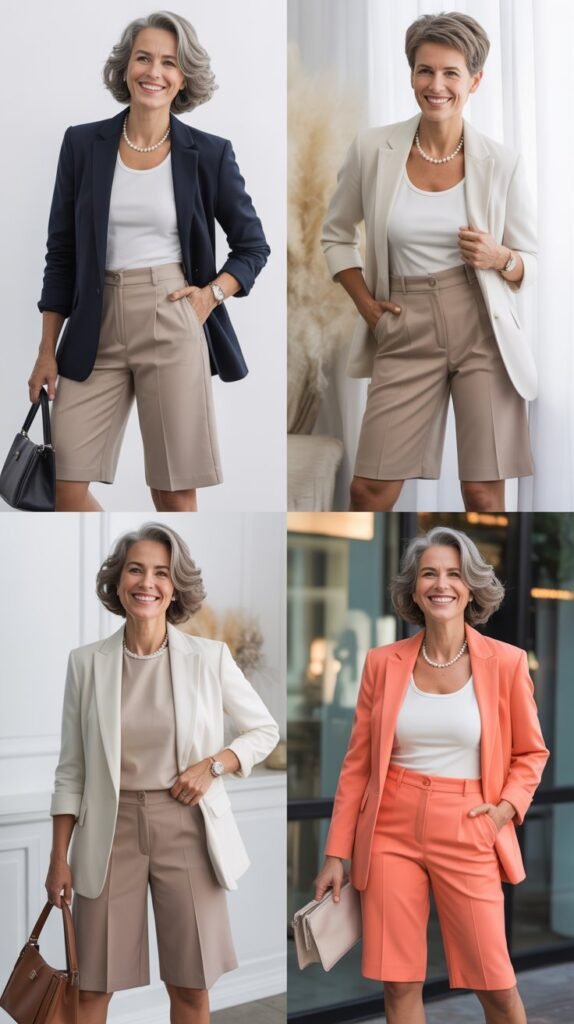 Tailored Bermuda Shorts with Blazer