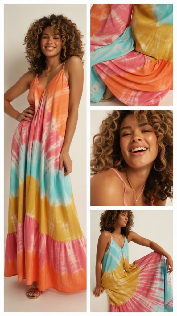  Tie-Dye Maxi Dress