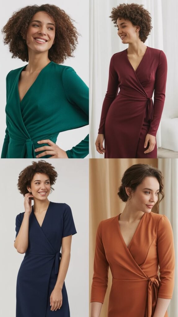 Wrap Dress in Solid Color