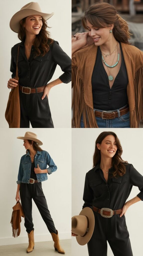 Jumpsuit with Western Accessories