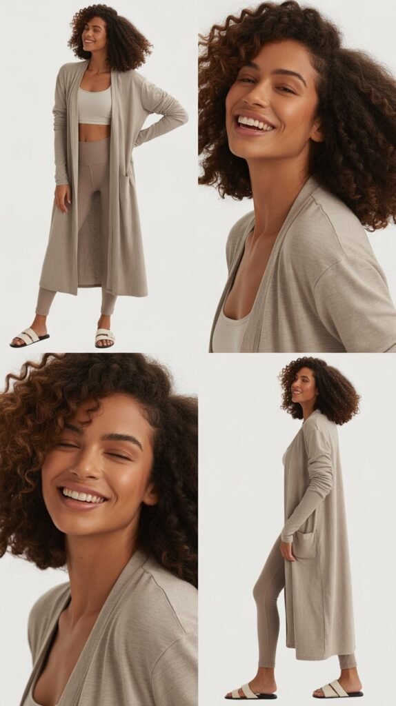 Longline Cardigan with Leggings