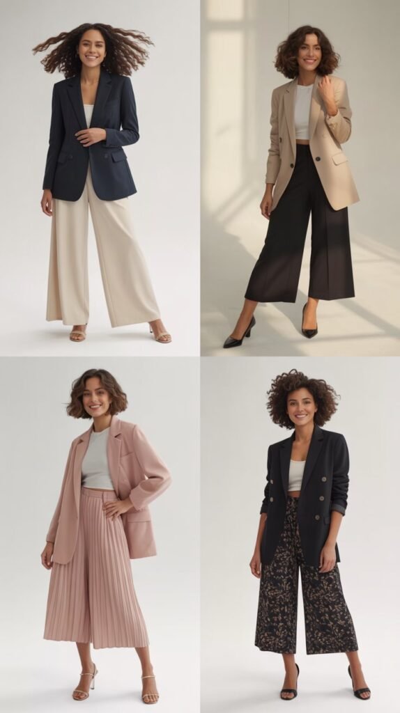 Blazer and Culottes Pairing