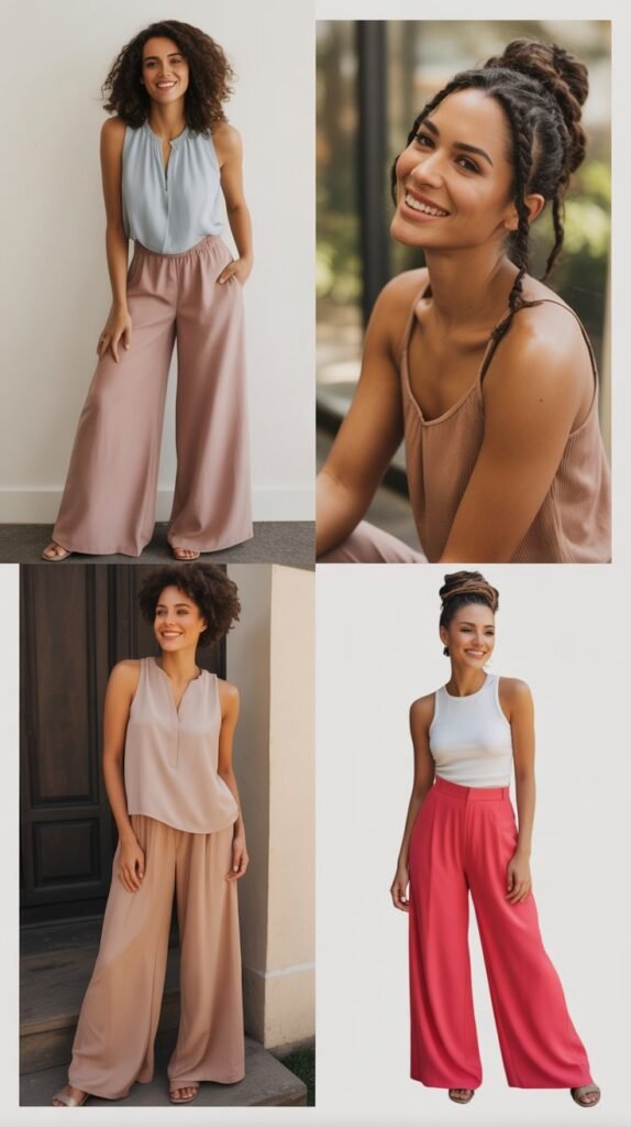  Palazzo Pants with Sleeveless Top