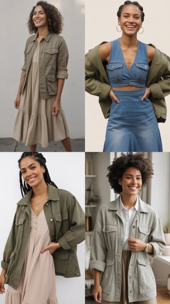 Utility Jacket with Dress