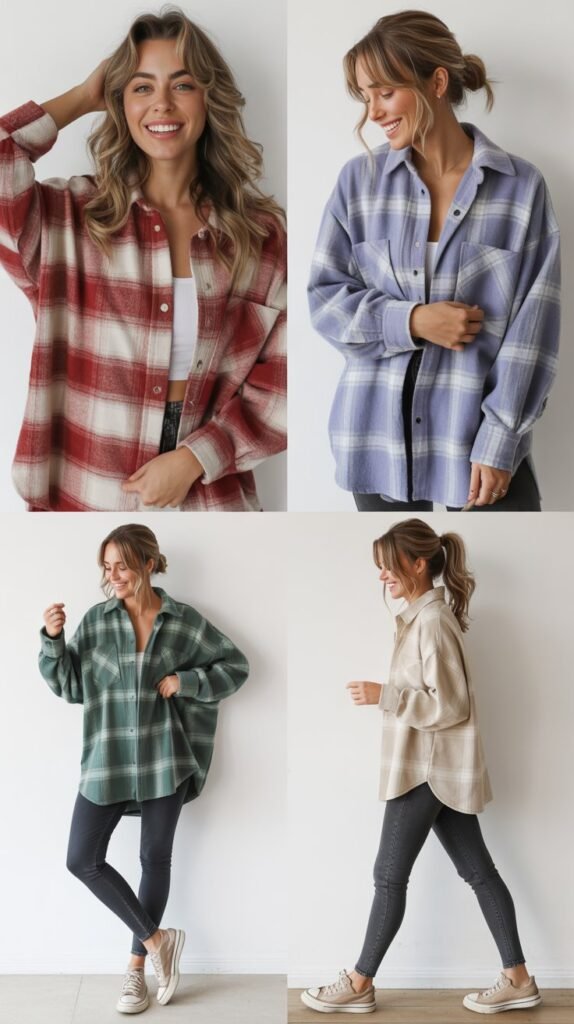 Oversized Flannel and Jeggings