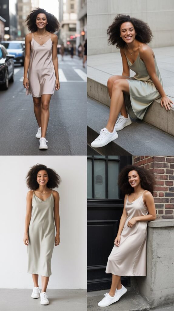 The Slip Dress and Sneakers