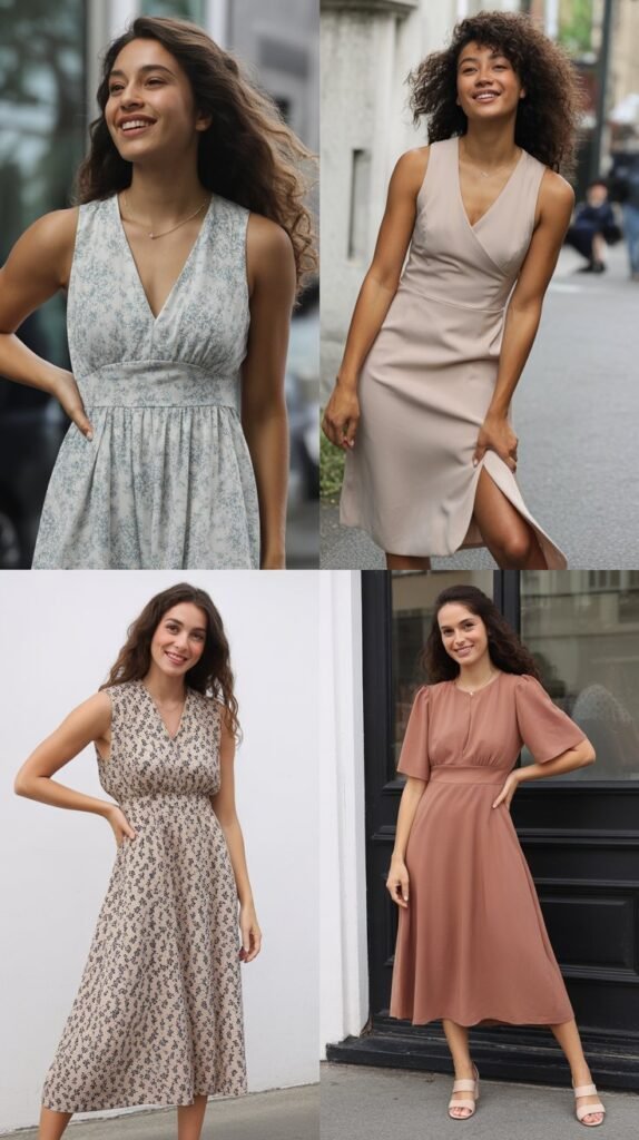 Feminine Midi Dress Balance