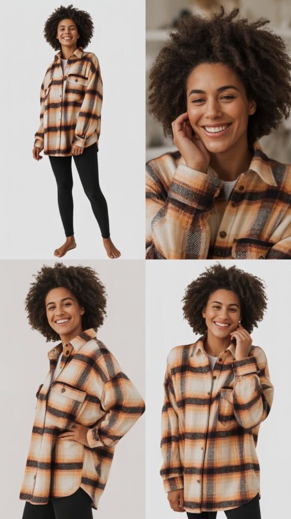 Oversized Flannel with Leggings