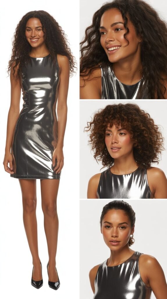 Metallic Mini Dress