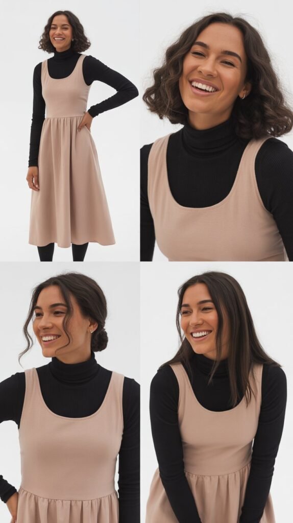 Turtleneck Under Sleeveless Dress