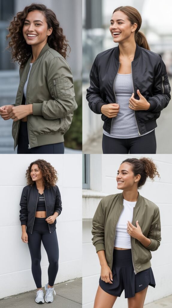 Bomber Jacket with Athleisure