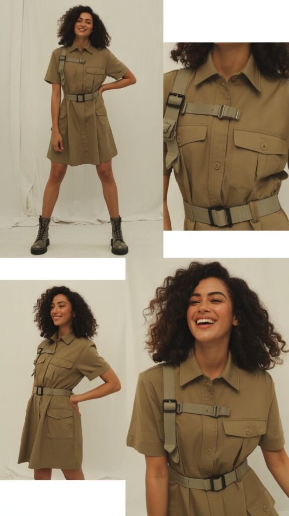 Cargo Dress with Buckles