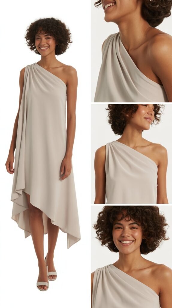 Asymmetrical One-Shoulder Dress