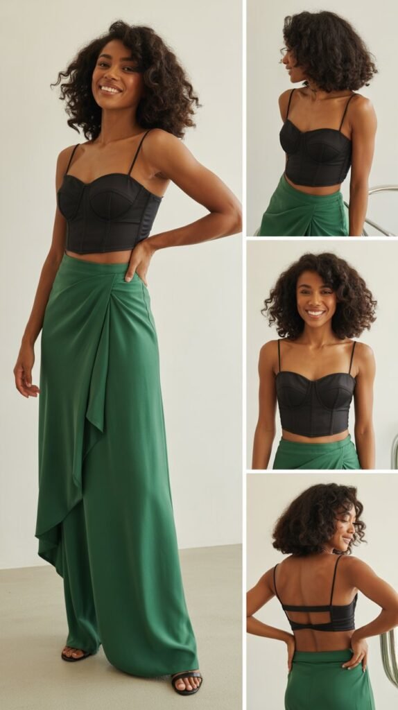Wrap Skirt with Bustier Top