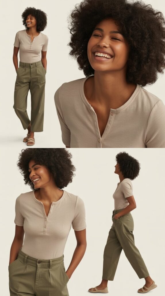  Henley Top and Relaxed Chinos