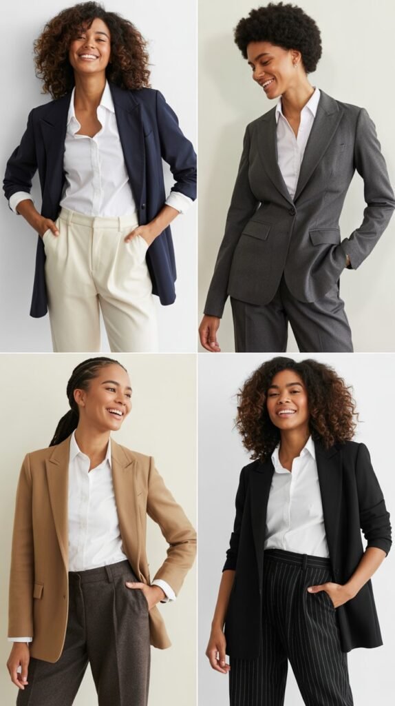 The Classic Blazer and Wool Trousers Combination