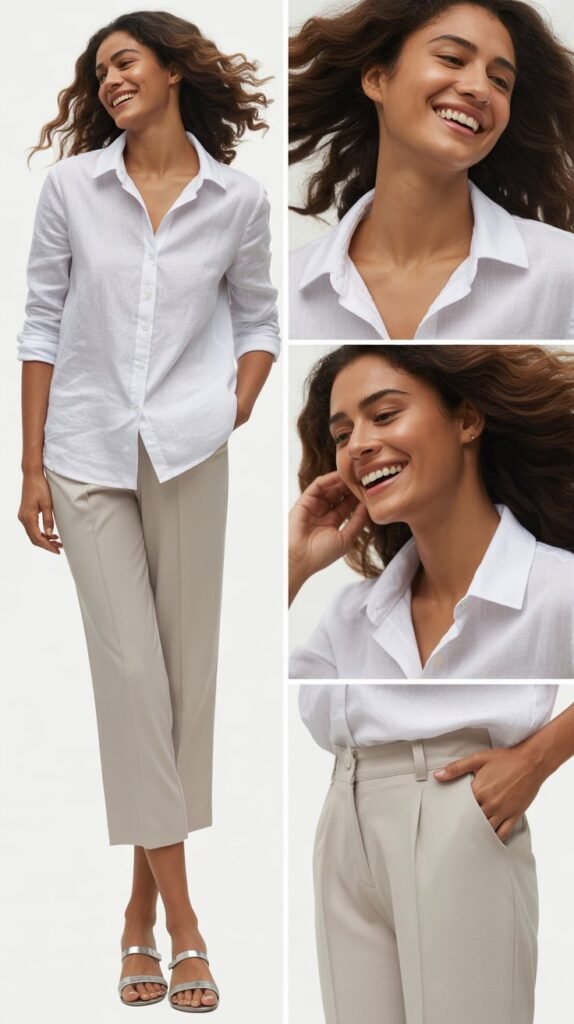  Linen Shirt with Capri Pants