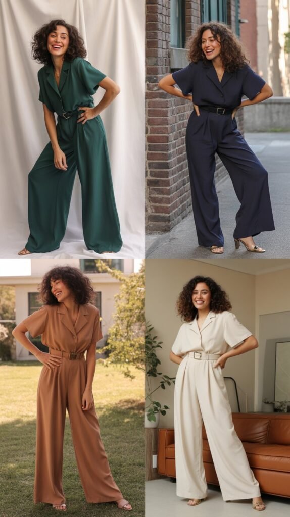  Belted Wide-Leg Jumpsuit