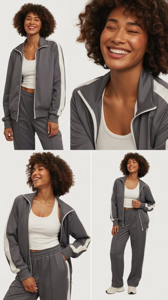 Track Jacket with Tank and Trousers