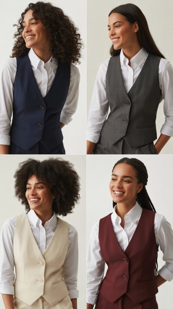 Tailored Vest Over Button-Down Shirt