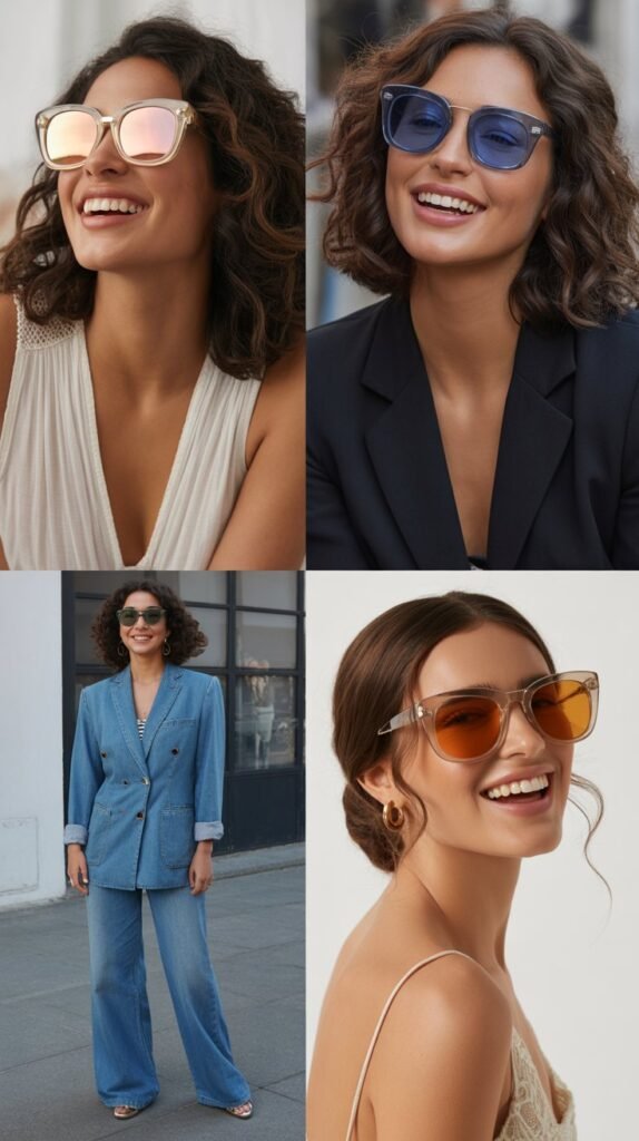  Oversized Sunglasses with Colored Lenses