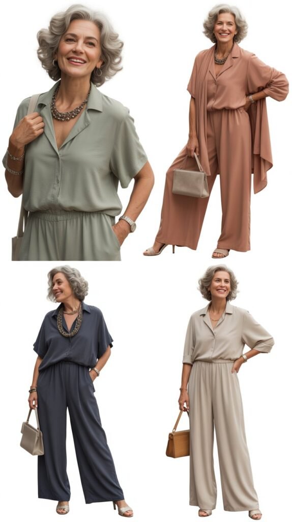  Relaxed Jumpsuit with Statement Accessories