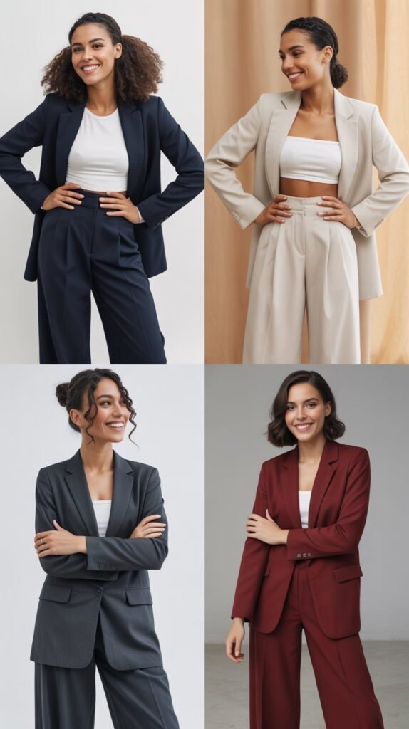  The Power Blazer and Wide-Leg Trousers Combo