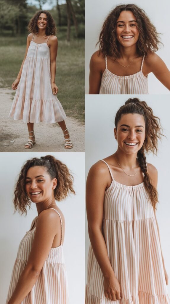 Tiered Sundress with Sandals