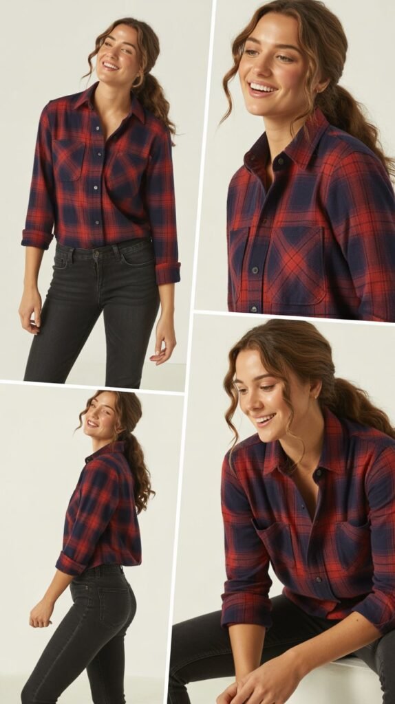 Plaid Shirt with Skinny Jeans