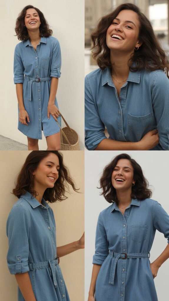Chambray Shirt Dress