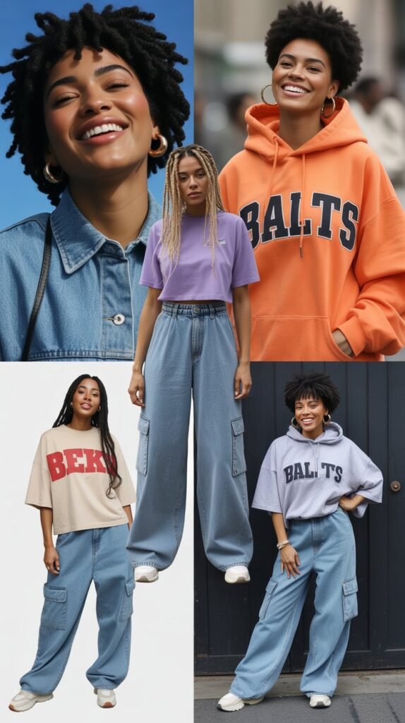 26 Baggy Early 2000s Outfits for Black Women 26 Baggy Early 2000s Outfits for Black Women