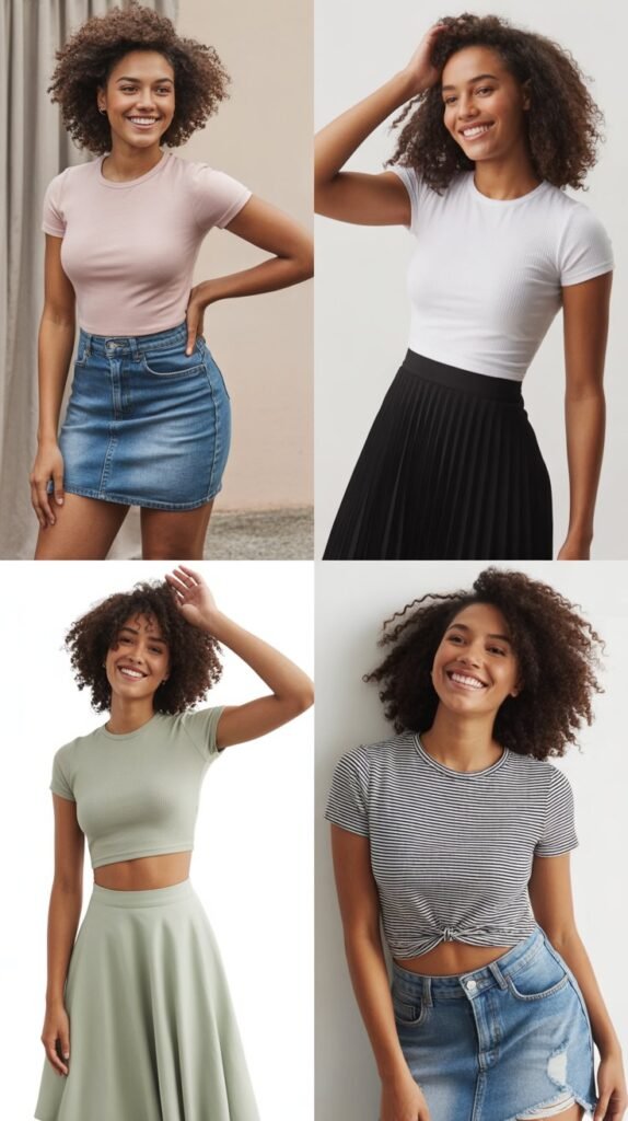 Baby Tee and Skirt Combo