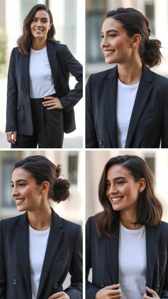 The Classic Tailored Blazer and White Tee Combo