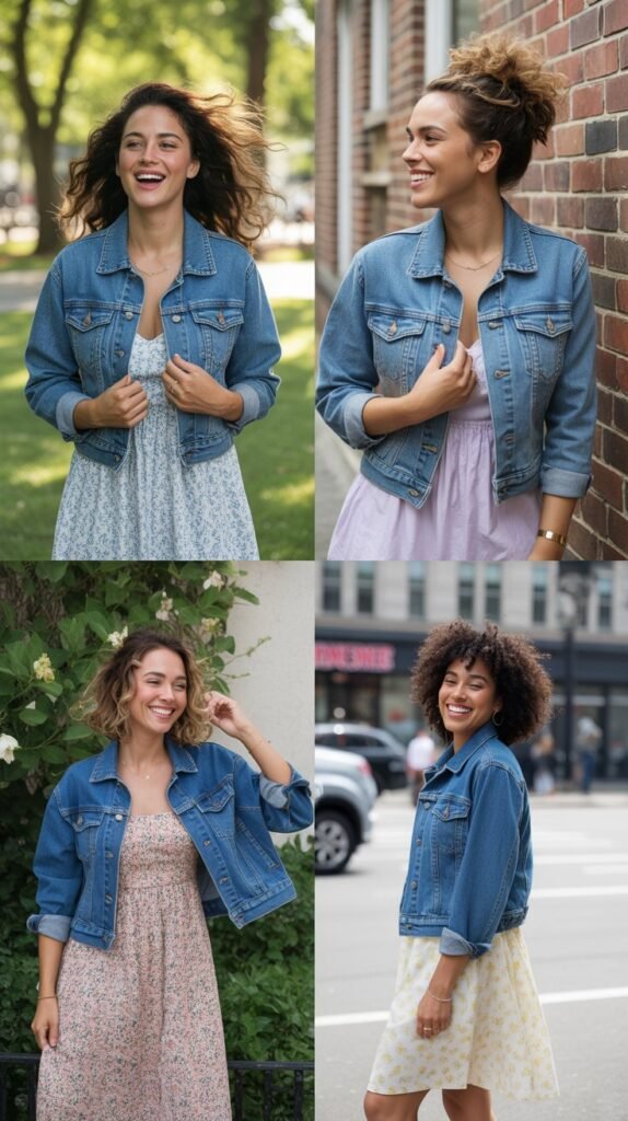 Denim Jackets over Sundresses