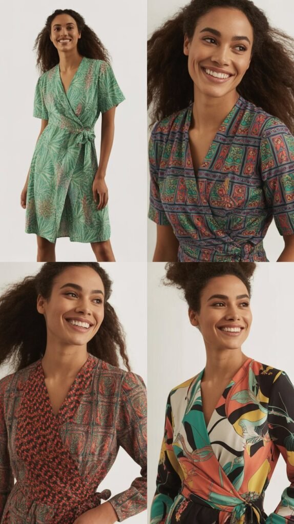  Wrap Dresses in Bold Prints