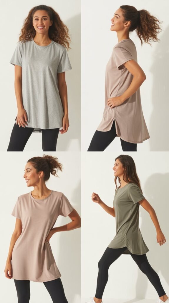  Athleisure Leggings and Long Tunic Top