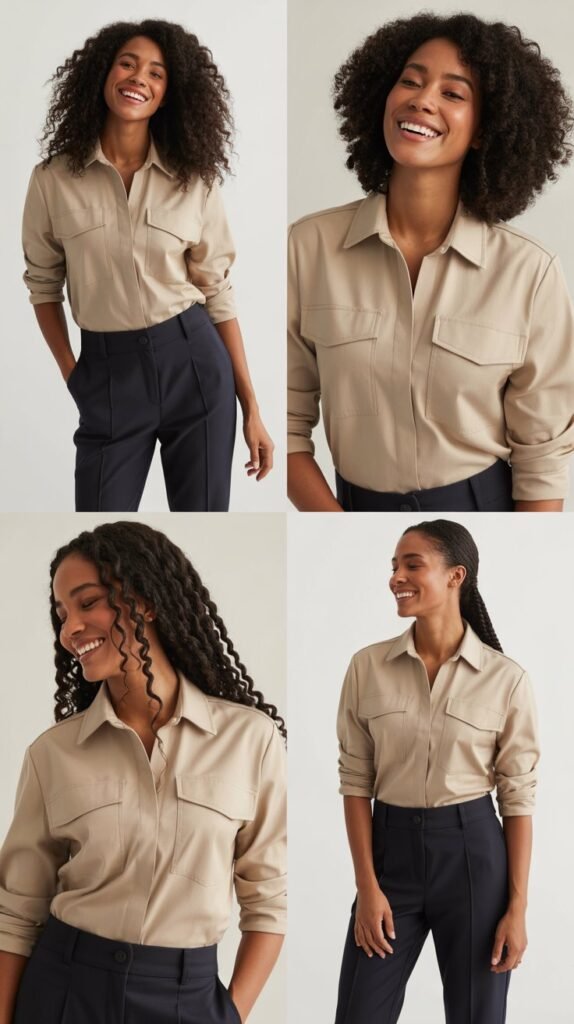 Utility Shirt with Ponte Pants