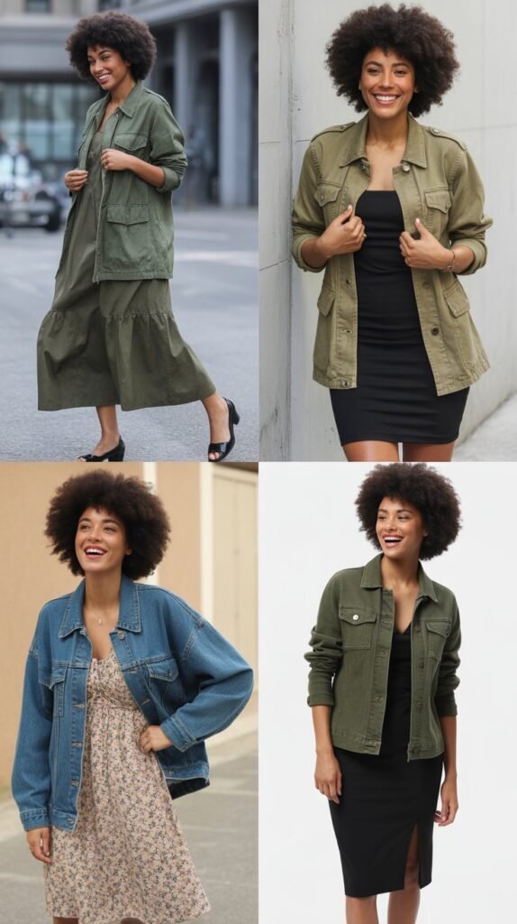 Utility Jacket with Dress