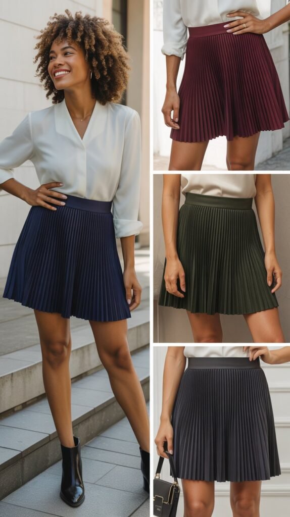 Pleated Mini Skirts