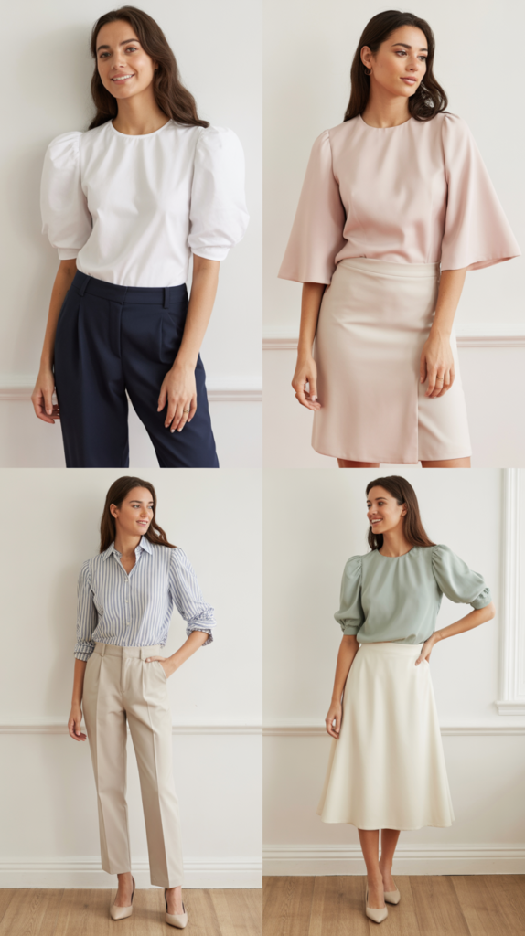  Statement Sleeve Blouses with Simple Bottoms