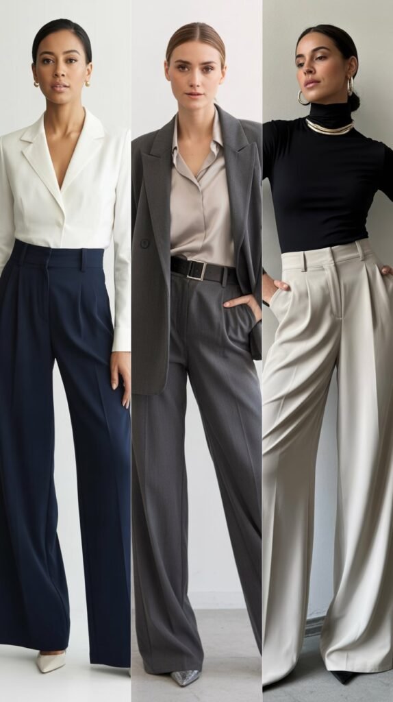  The Wide-Leg Trouser Power Look