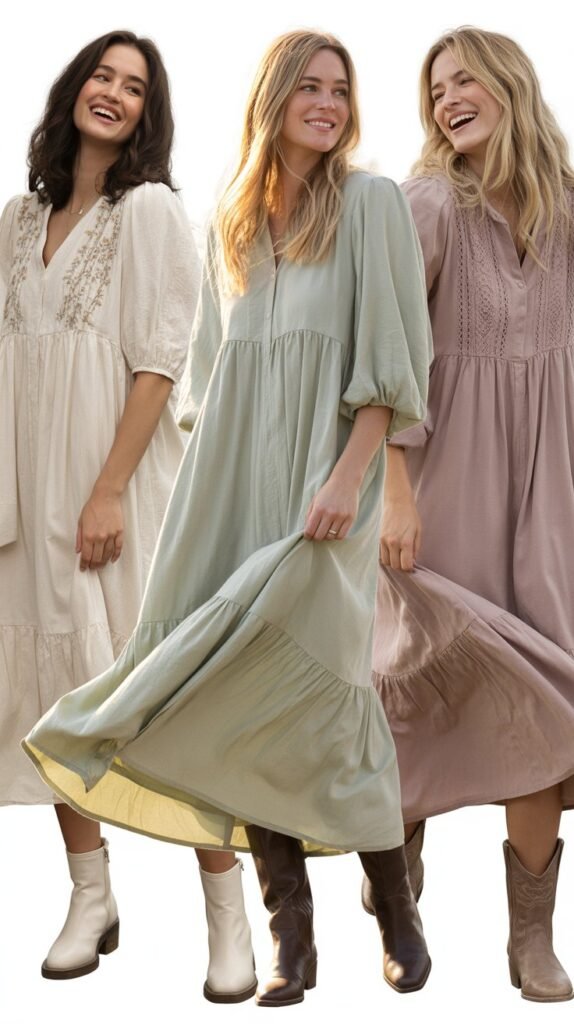  Flowing Prairie Dress with Boots