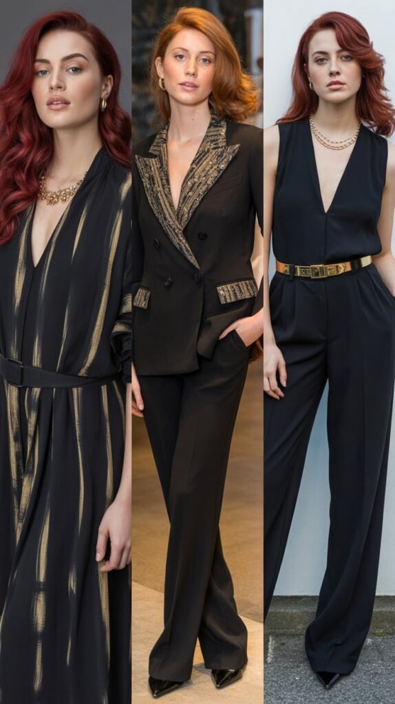 Black and Gold Statement Look