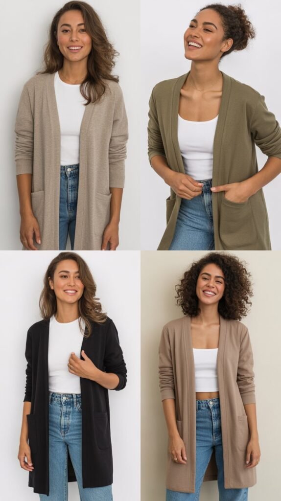 Longline Cardigan with Basics