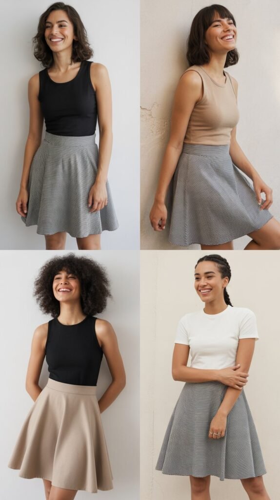  A-Line Skirt with Fitted Top