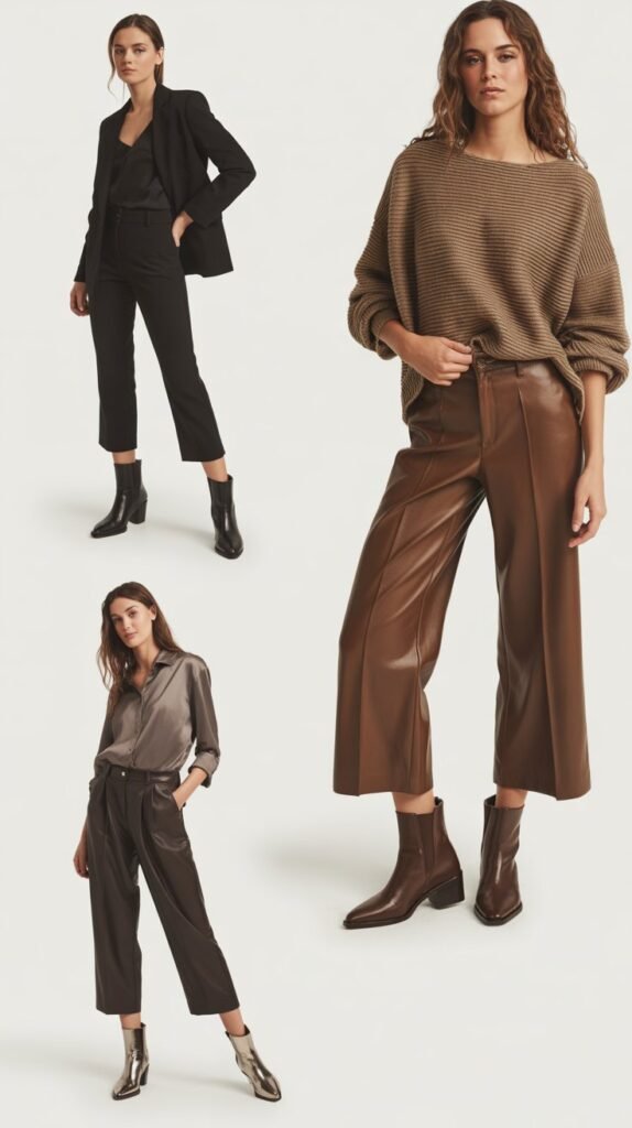 Ankle Boots with Cropped Pants