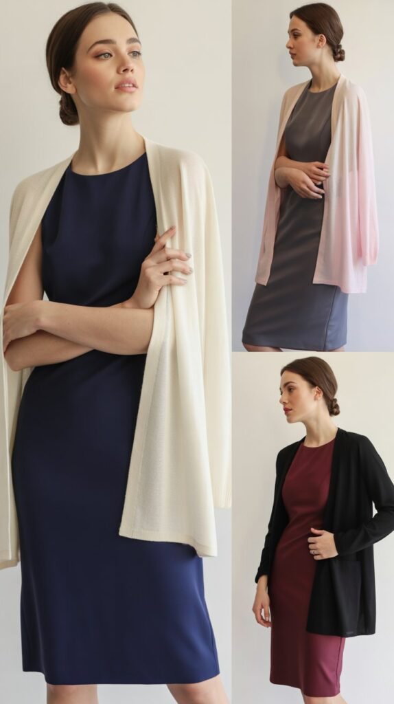 The Sleeveless Sheath with Cardigan