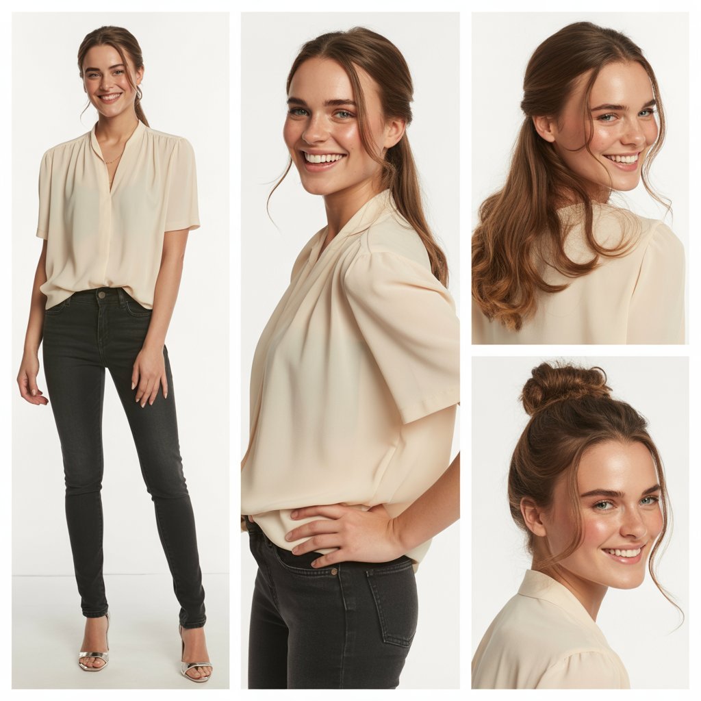  Flowy Blouse with Skinny Jeans